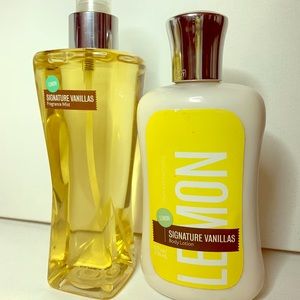 Bath and Body Works Lemon Vanilla mist & lotion